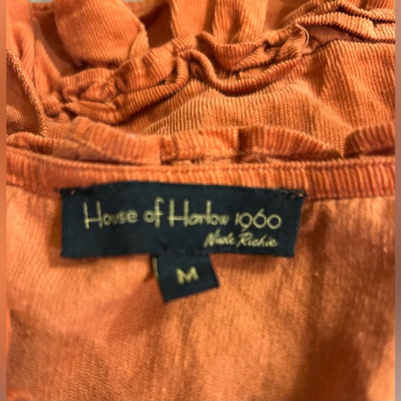 House of Harlow by Nicole Richie Elegant Rust Tone Ruffle Mini Dress - Picture 7 of 8